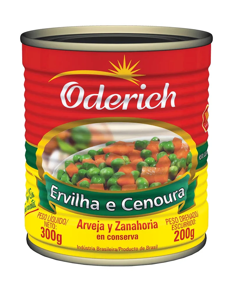 Arveja Y Zanahoria Oderich 200 Grs, Envase de 200 g