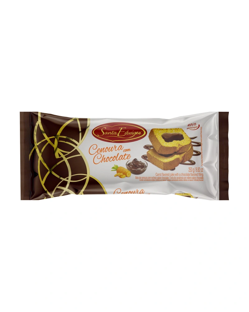 Budín Santa Edwiges de zanahoria relleno de chocolate — Budín Zanahoria Relleno Chocolate 250 G, Envase de 250 g