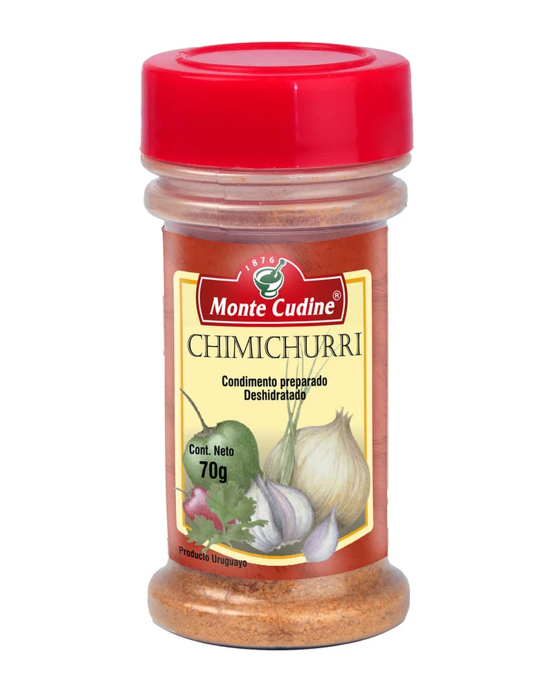 Chimichurri 70 Grs X 10 Unid, Presentación x 10 unidades de 70 g — marca Monte Cudine