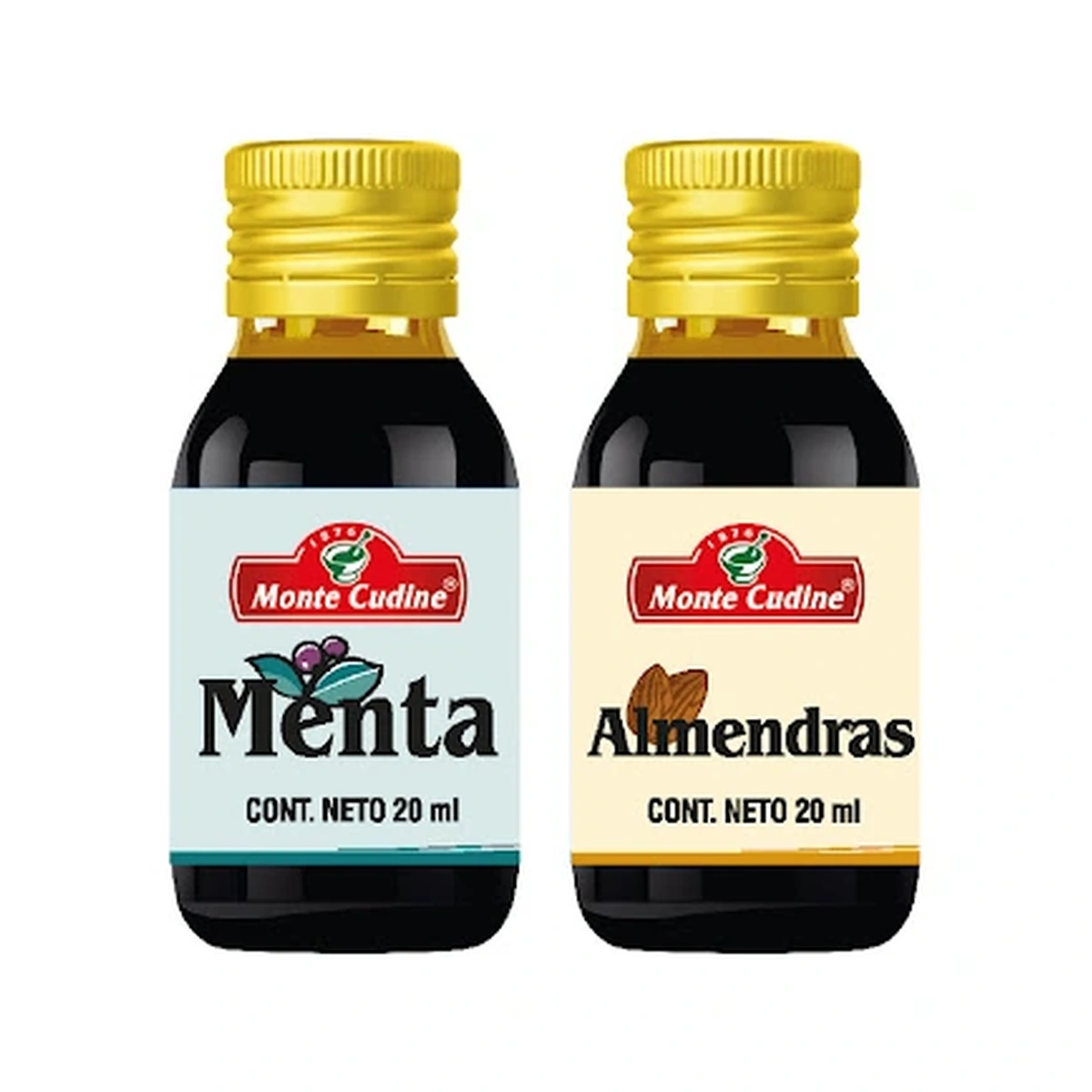 Esencia Monte Cudine — Esencia De Almendras 12 X 60 Cc, Almendra · Presentación x 12 unidades de 60 ml