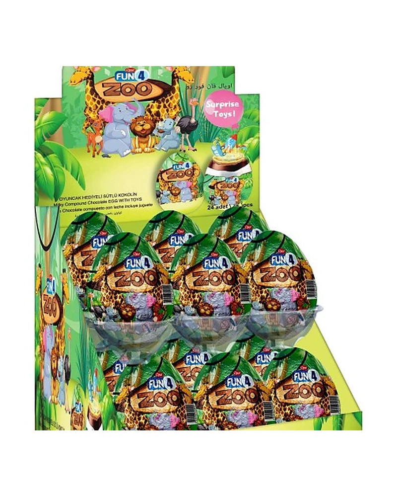 Huevo Chocolate Zoo 25 Grs X 24, Presentación x 24 unidades de 25 g