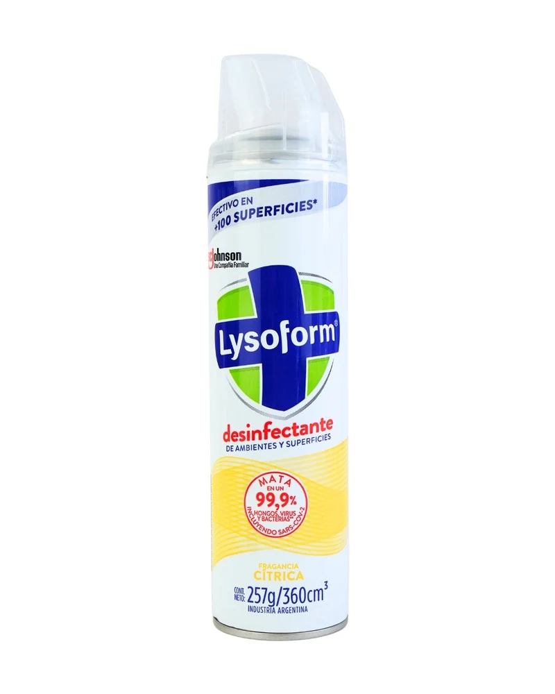Lysoform Aerosol 360 Ml Citrico, Citrico · Envase de 360 ml