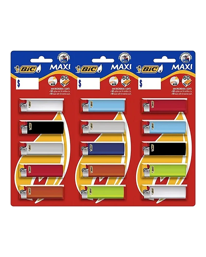 Maxi Bic X 12, Presentación x 12 unidades
