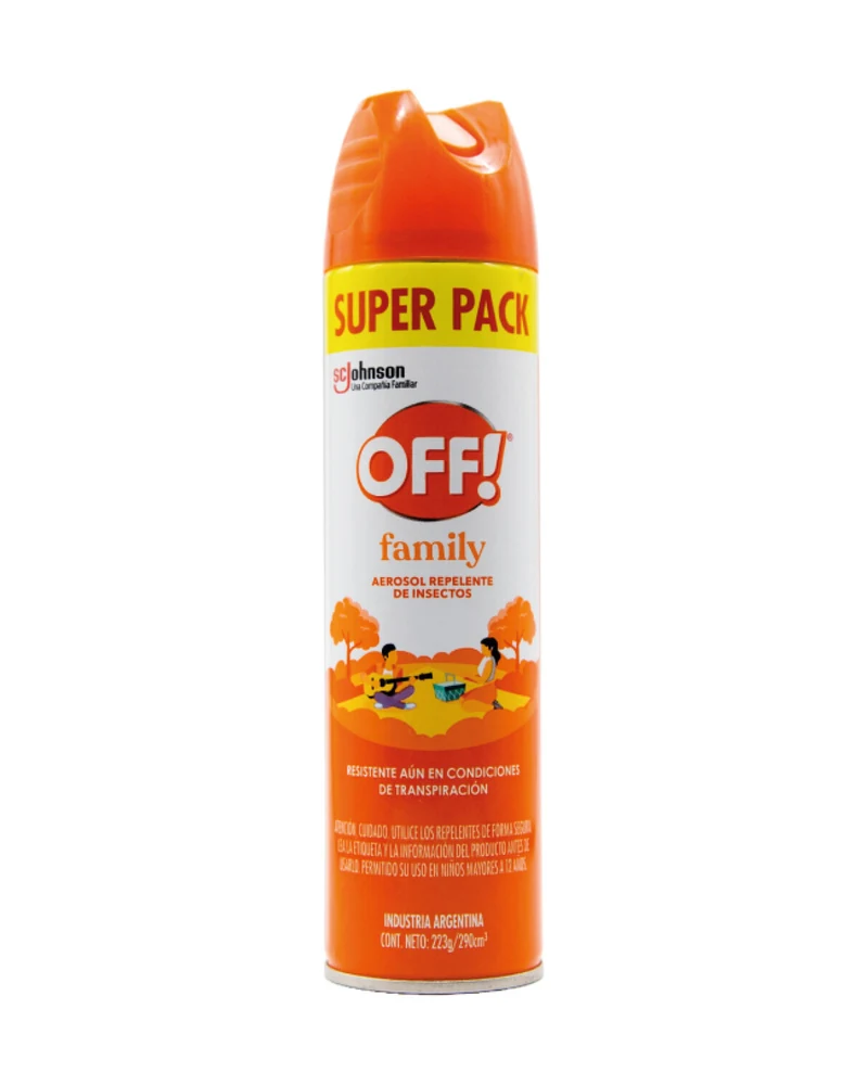 Repelente OFF! — Repelente Aerosol Off 165 Cc Naranja, Aerosol Naranja · Envase de 165 ml