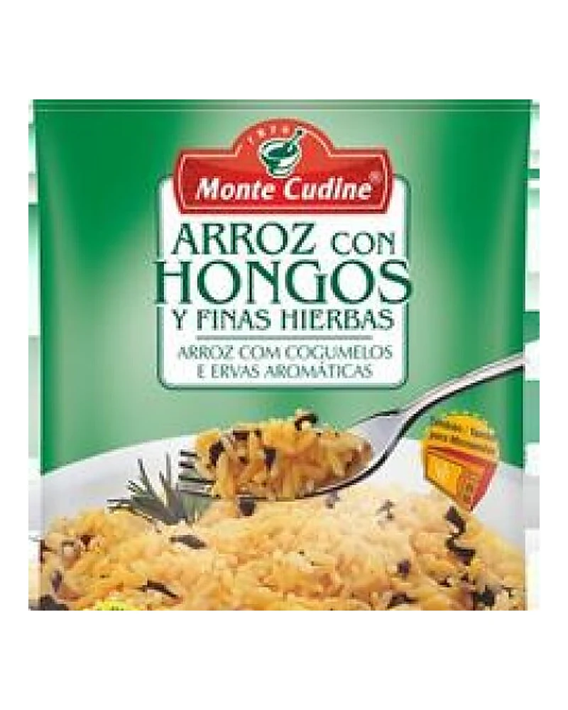 Arroz con Hongos 200grs. X 14 Un, Presentación x 14 unidades de 200 g — marca Monte Cudine Arroz con Hongos 200grs. X 14 Un, Presentación x 14 unidades de 200 g — marca Monte Cudine