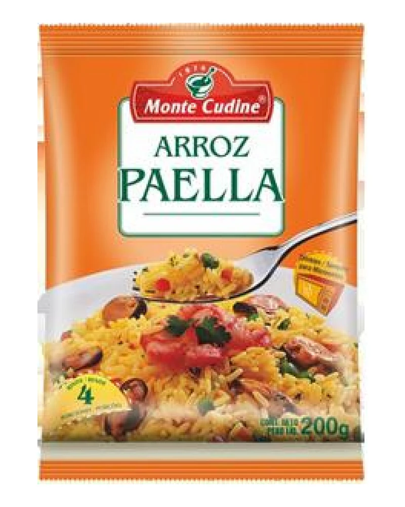 Arroz Paella 200 Grs X 14, Presentación x 14 unidades de 200 g — marca Monte Cudine Arroz Paella 200 Grs X 14, Presentación x 14 unidades de 200 g — marca Monte Cudine