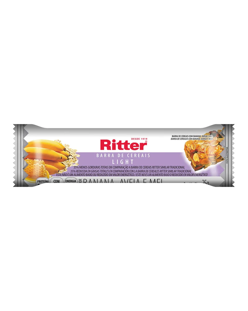 Barra de cereal Ritter — Ritter Banana Light X 24, Banana Light · Presentación x 24 unidades Barra de cereal Ritter — Ritter Banana Light X 24, Banana Light · Presentación x 24 unidades