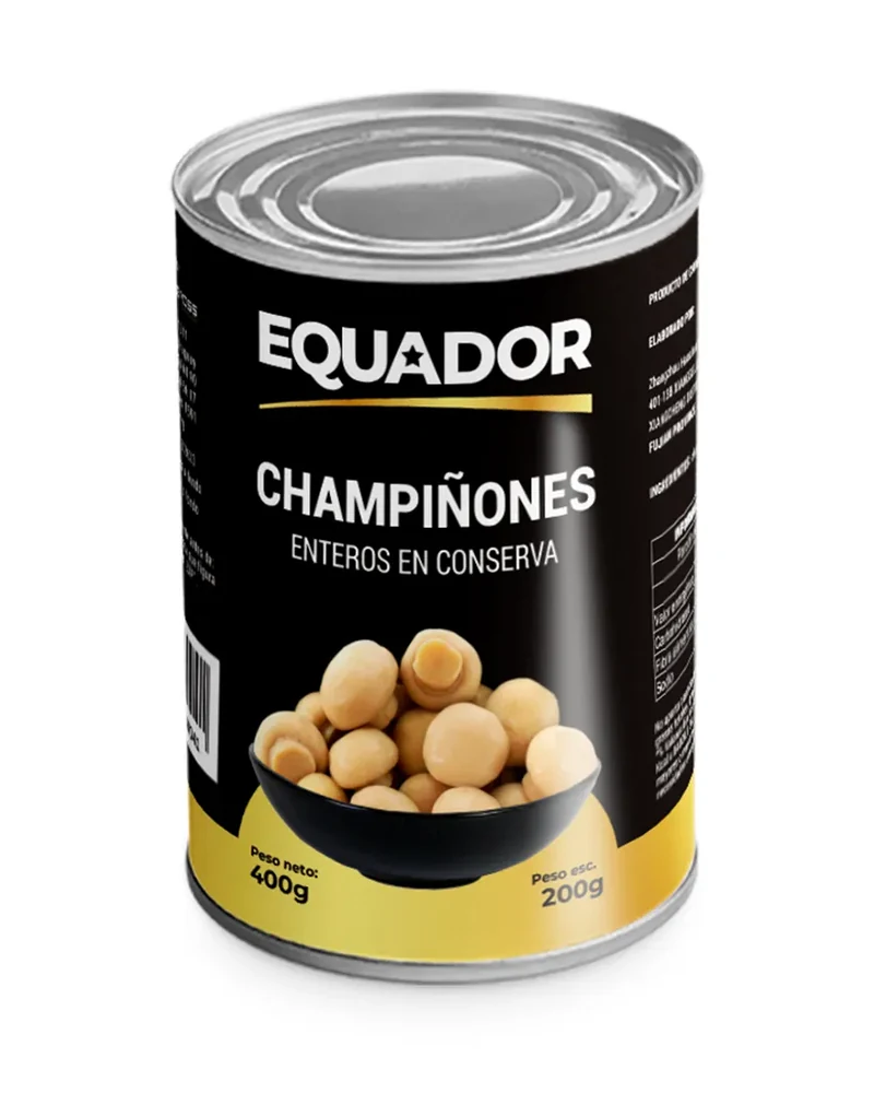 Champignones Entero Equador — Champignones Entero 400 Grs Equador, Envase de 400 g Champignones Entero Equador — Champignones Entero 400 Grs Equador, Envase de 400 g
