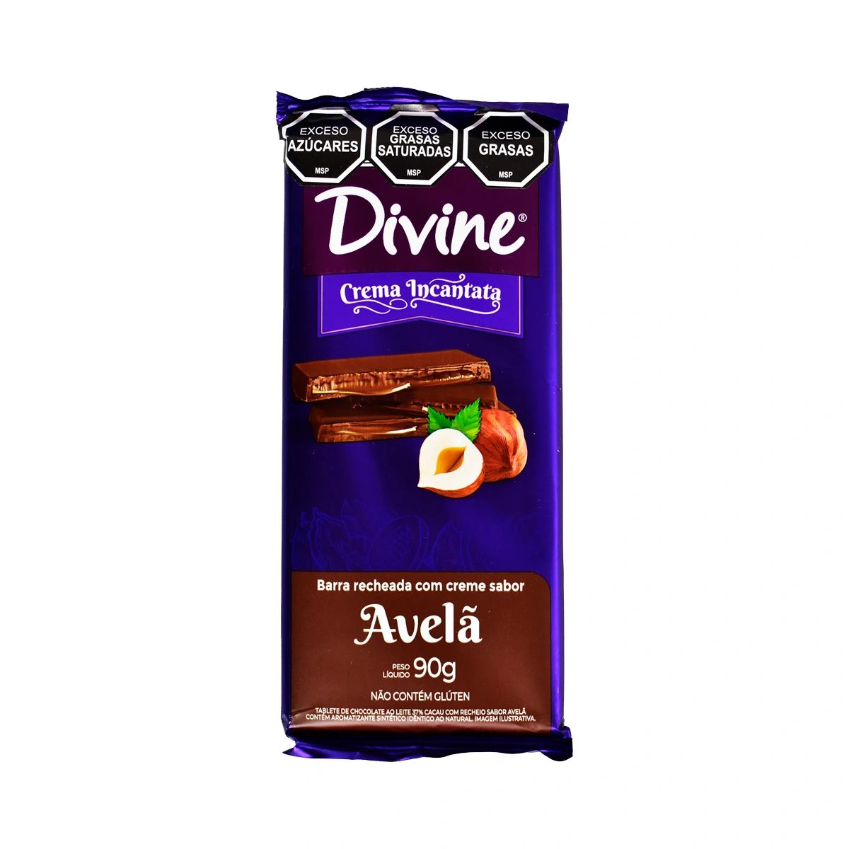 Chocolate Divine relleno de Avellana 90 g, Avellana · Unidad de 90 g Chocolate Divine relleno de Avellana 90 g, Avellana · Unidad de 90 g
