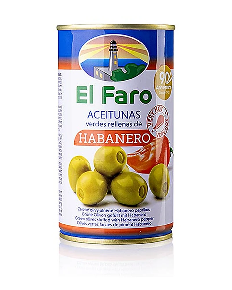 Faro Aceitunas con Chile Habanero Faro Aceitunas con Chile Habanero