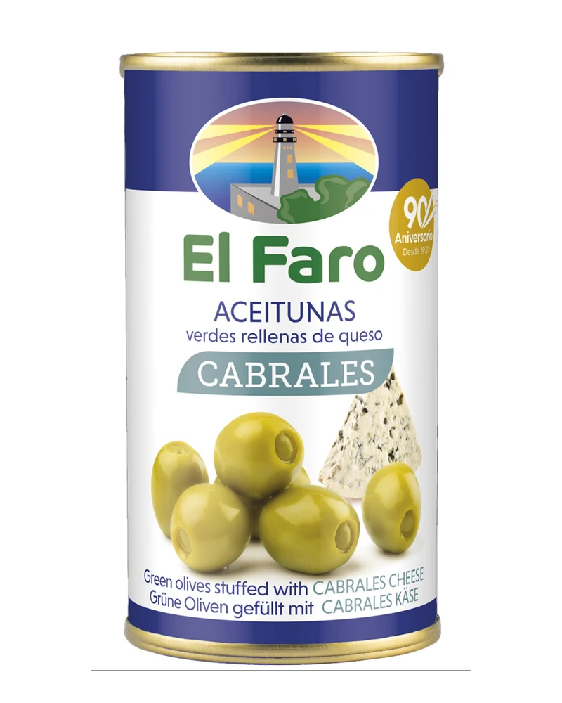 Faro Aceitunas relleno Queso 150 Grs, Envase de 150 g Faro Aceitunas relleno Queso 150 Grs, Envase de 150 g