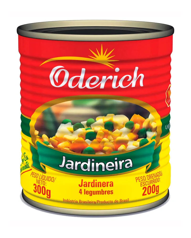 Jardinera 4 Legumbres Oderich 200 Grs, Envase de 200 g Jardinera 4 Legumbres Oderich 200 Grs, Envase de 200 g