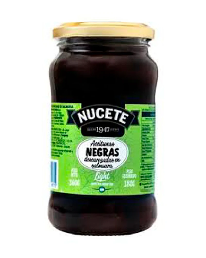 Nucete Aceituna Negra sin carozo Light