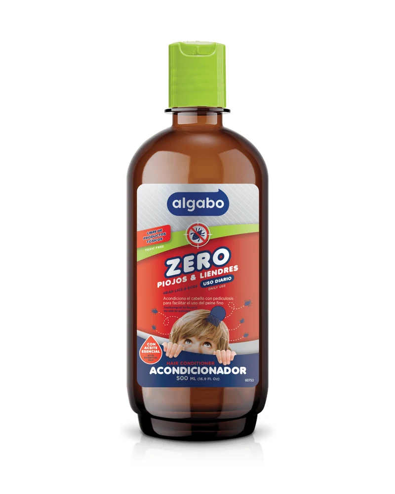 Piojicida Acondicionador 500ml, Envase de 500 ml — marca Algabo Piojicida Acondicionador 500ml, Envase de 500 ml — marca Algabo