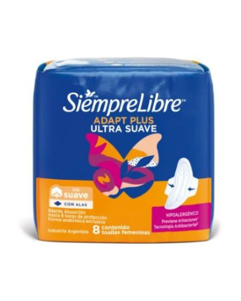 Siempre Libre Adapt Plus ultrafina suave — Siempre Libre Adapt Plus U/F Suave X 8 Un (612), Presentación x 8 unidades Siempre Libre Adapt Plus ultrafina suave — Siempre Libre Adapt Plus U/F Suave X 8 Un (612), Presentación x 8 unidades