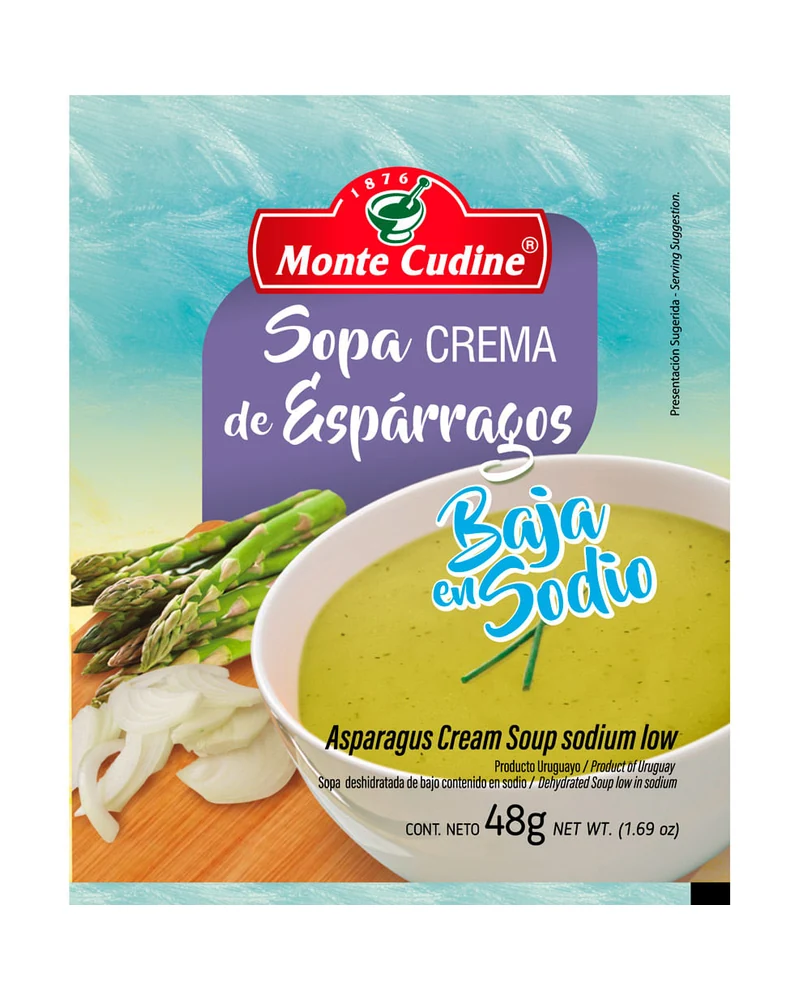 Sopa crema de espárragos baja en sodio Sopa crema de espárragos baja en sodio