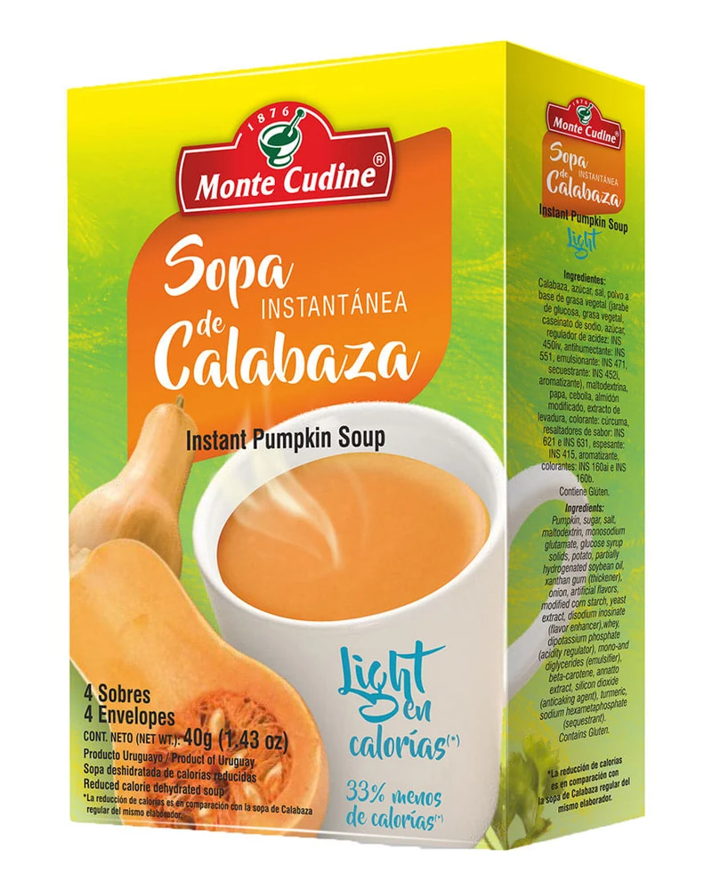 Sopa instantánea Calabaza Light Sopa instantánea Calabaza Light