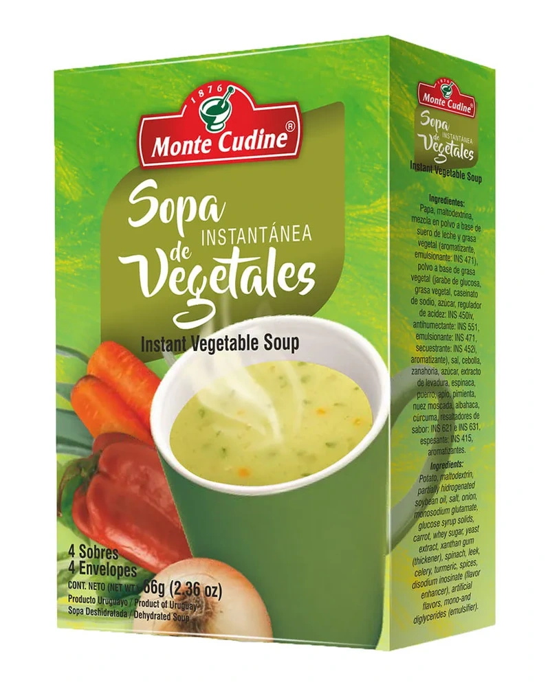 Sopa instantánea Vegetales Sopa instantánea Vegetales