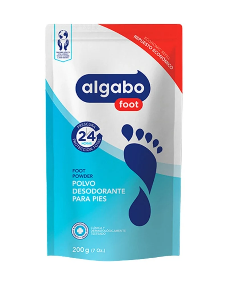 Talco para pies Algabo — Talco Foot 200 Grs Doy Pack Algabo, Doypack de 200 g Talco para pies Algabo — Talco Foot 200 Grs Doy Pack Algabo, Doypack de 200 g